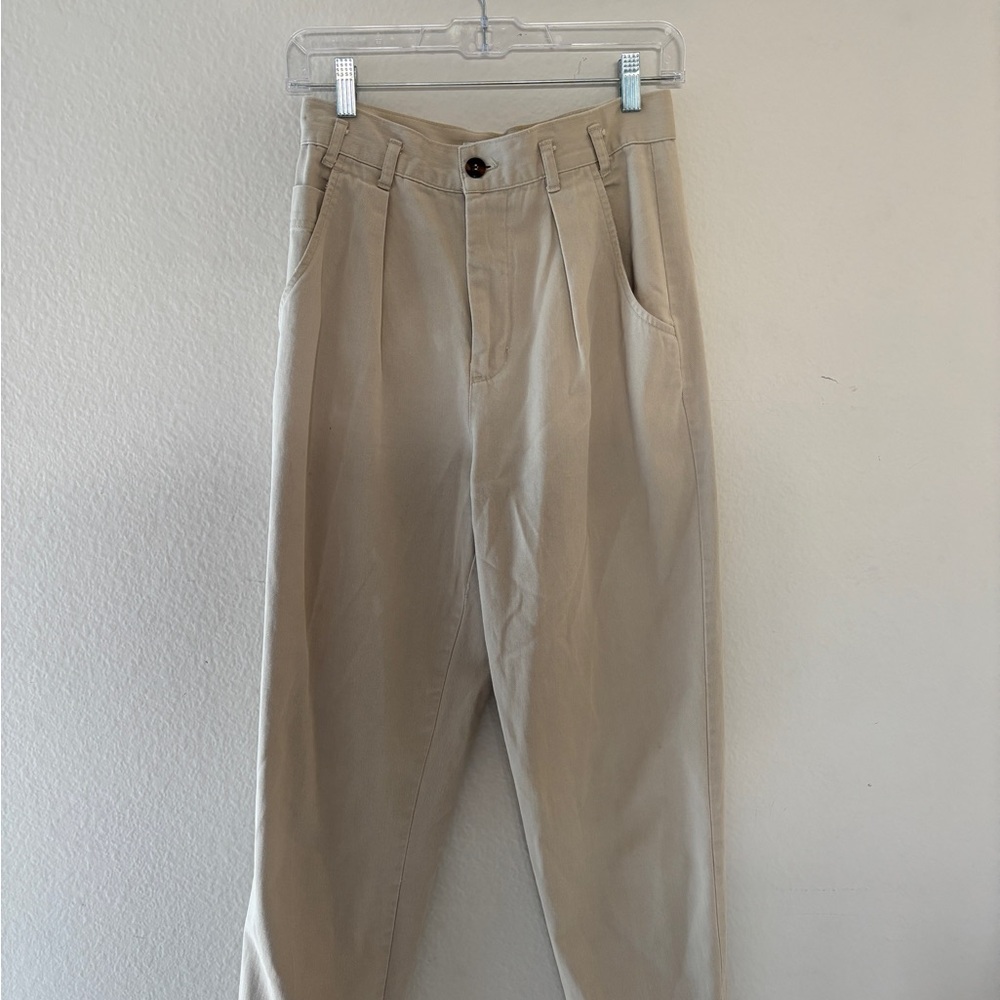 90’s Vintage Calvin Klein Khaki Trousers Tapered Leg